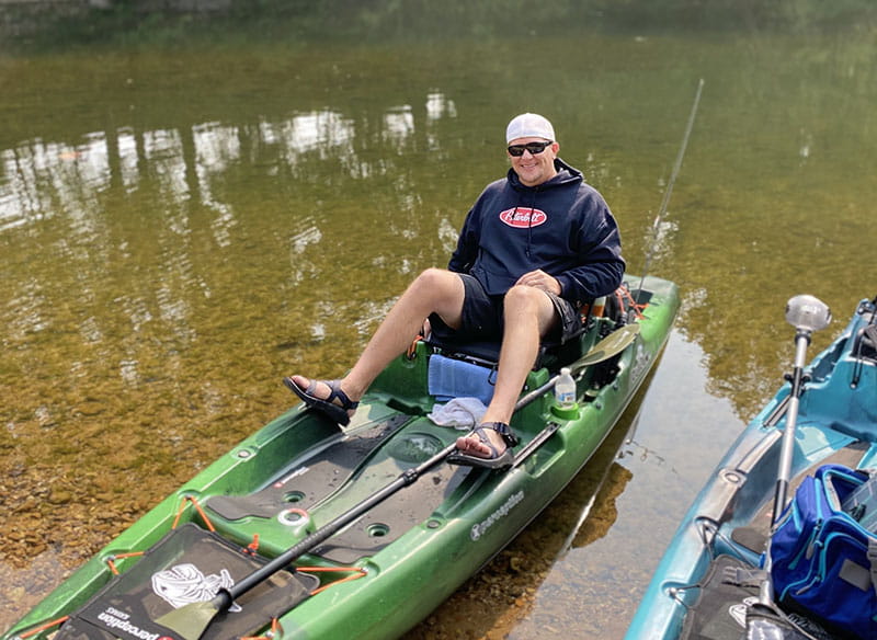 Justin Ballard enjoys kayak fishing. (Photo courtesy of Justin Ballard)