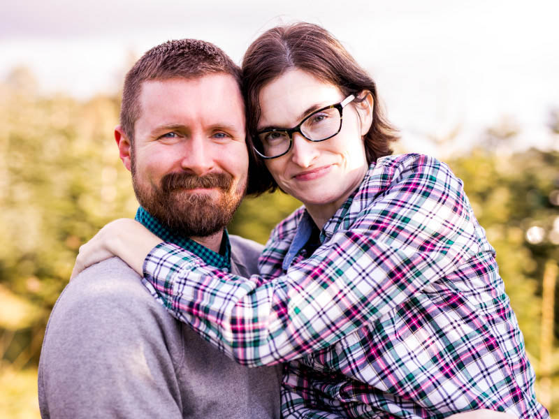 Stroke survivor Lisa Anderson (right) with her husband, Jacob. (Photo by Amanda Orelman Photography)