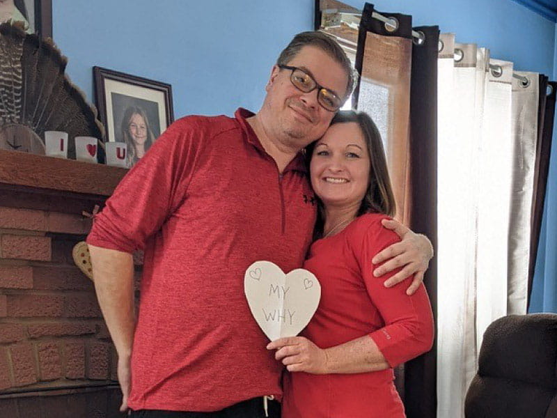 Heart attack survivor Amy Kren (right) with her husband, Brian. (Photo courtesy of Amy Kren)