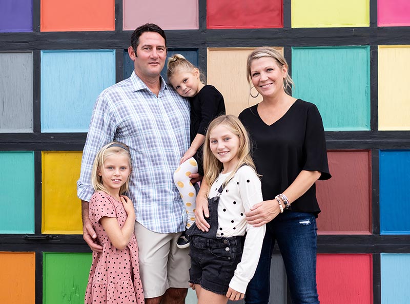The Lyon family, from left: Tori, Chris, Laney, Holly and Stephanie Lyon. (Photo by Kathryn Whitworth Photography)