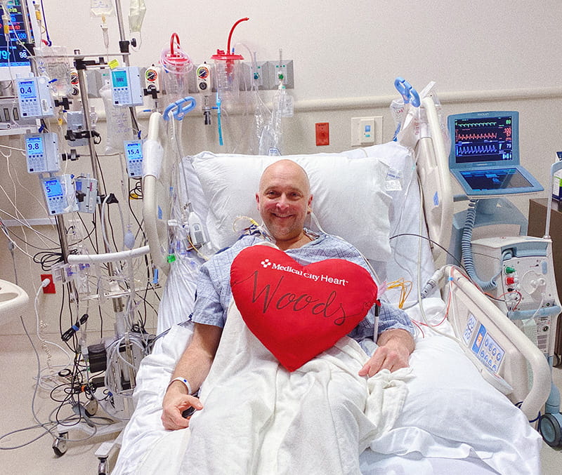 Rev. Eddie Woods just before going into surgery to receive his new heart. (Photo courtesy of Rev. Eddie Woods)