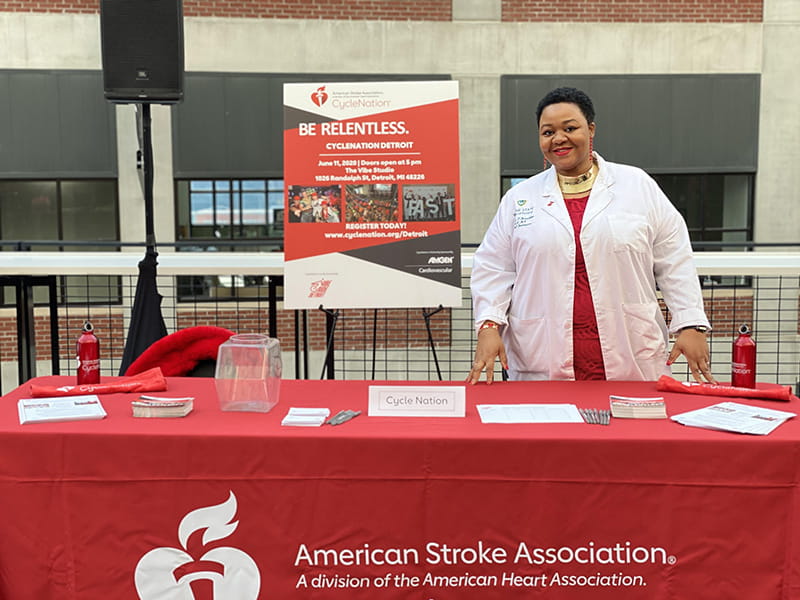 Donulaé Knuckles at a Go Red for Women event at the Charles H. Wright Museum of African American History. (Photo courtesy of Donulaé Knuckles)