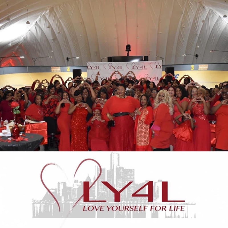 Donulaé Knuckles and fellow survivors gather at the 5th annual Love Yourself For Life (LY4L) “Resilience in Red” heart health event in February of 2020. (Photo courtesy of Donulaé Knuckles)