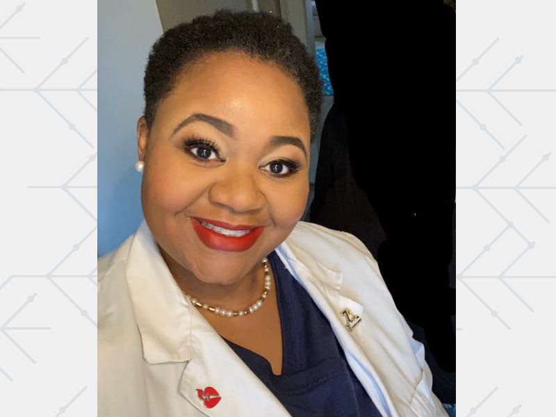 Nurse Donulaé Knuckles survived a stroke and fueled her to take her career to the next level. (Photo courtesy of  Donulaé Knuckles)