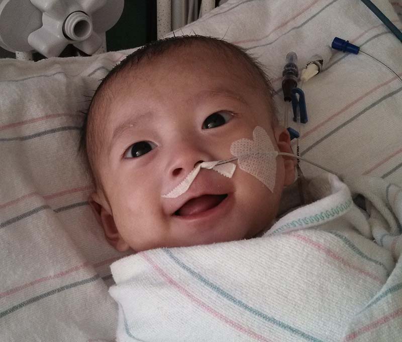 Jase Tawata at Radys Children’s Hospital in San Diego, CA. (Photo courtesy of Stephanie Tawata)