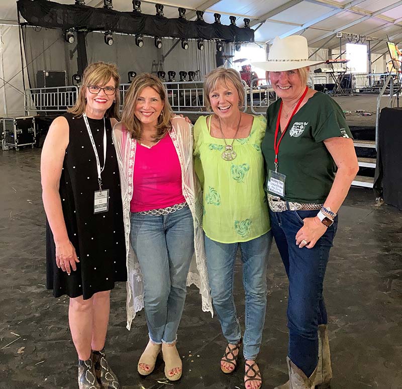 Ann Walters Tillery (second from right) with friends at the Cattlemen's Ball. (Photo courtesy of Ann Walters Tillery)