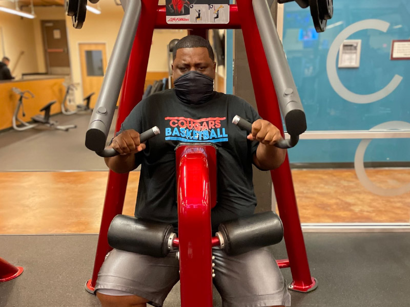 After surviving a stroke in 2014, Patrick Wright now goes to the gym regularly and is following a low-carb diet. (Photo courtesy of Michelle Ates)