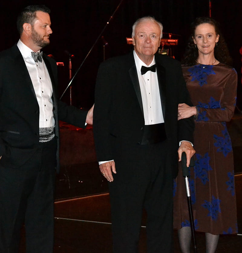 Bill Doss with his children at the 2019 Winston Salem Heart Ball. From left: Will, Bill and Brooke Doss. (Photo courtesy of Christi Stallings)