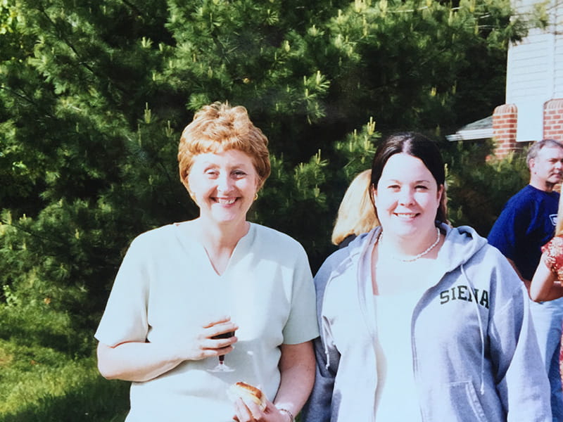 Christie Tolosky (right) with her mom, Barbara. In the years since Christie's death, Barbara and many of her relatives have been diagnosed with long QT syndrome. (Photo courtesy of the Tolosky family)