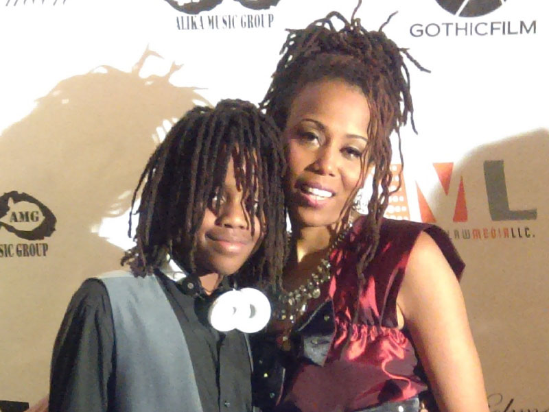 Toni Hickman with son.