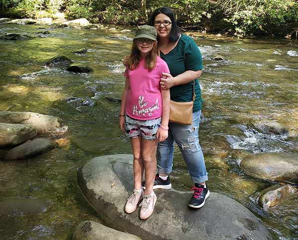 Jill and Claudia Veach help educate the community about pediatric stroke. (Photo courtesy of Jill Veach)