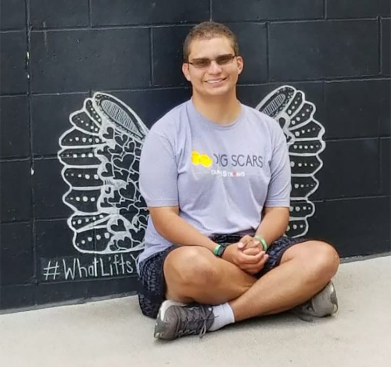Zayne McCall is now a junior in college and on track to become a therapist. (Photo courtesy of Zayne McCall)