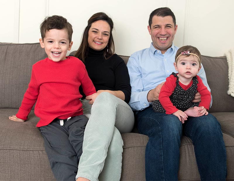 Marisa MacDonnell with her husband and children, from left: Sam, Marisa, Brian and Cece. (Photo by Kelley Marie Photography)