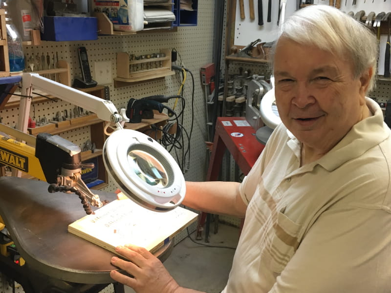 Gary Lucas uses his passion for woodworking to recover from a stroke. (Photo courtesy of Gary Lucas)