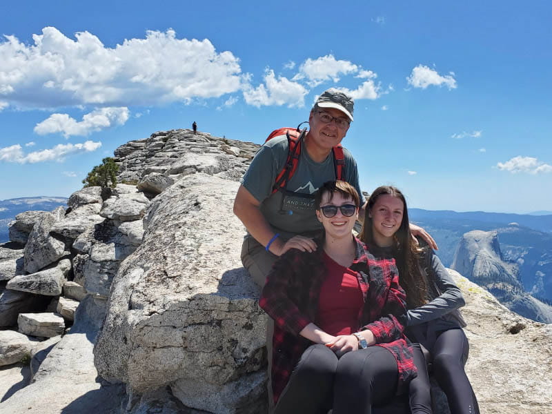 Stroke survivor Richard Samuelian (top) with his daughters, Emily (left) and Abigail. (Photo courtesy of Richard Samuelian)