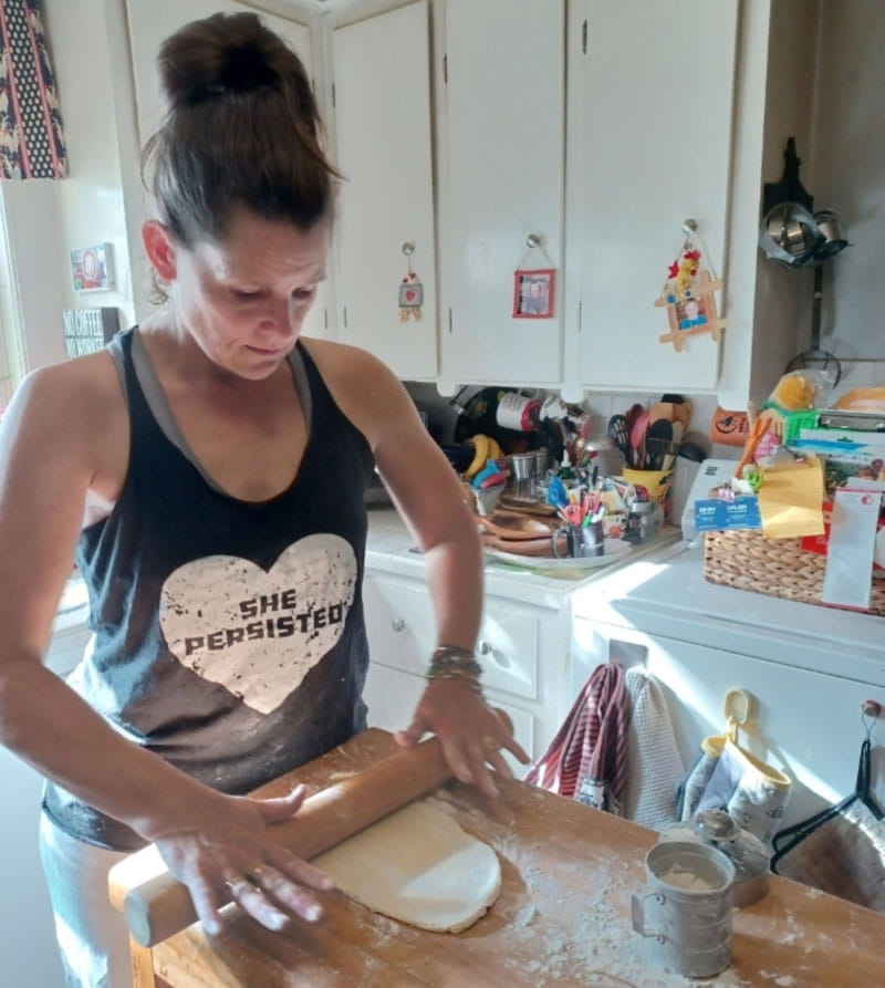 Rachel Henry took on a challenge to bake an eight-strand loaf of bread. (Photo courtesy of Rachel Henry)