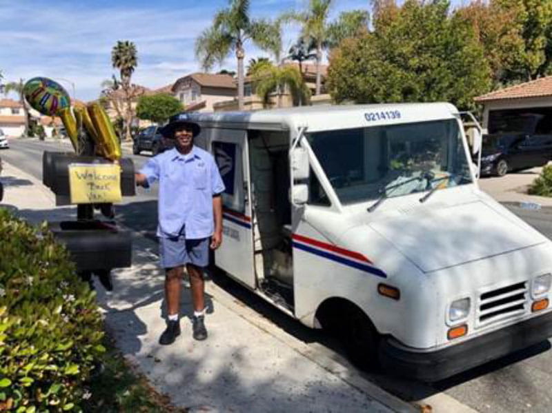 Levan Singletary on his route as a letter carrier for the U.S. Postal Service. (Photo courtesy of Levan Singletary)