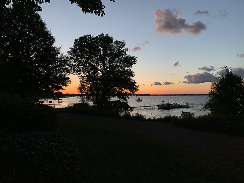 The view of Chautauqua Lake that Bonnie envisioned to relax and speed her recovery. (Photo courtesy of Bonnie Gwin)