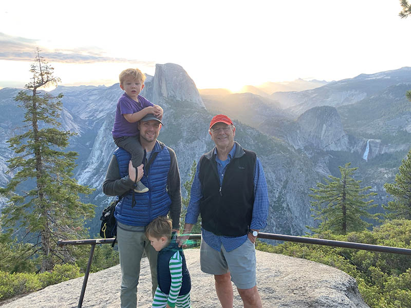John, David and two of John’s kids at Yosemite National Park. (Photo courtesy Dr. John Cleveland)