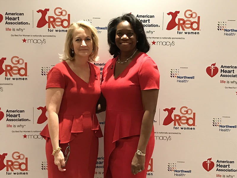 Stacey and Jennifer Mieres, MD, Northwell’s Chief Diversity Officer, leader of the Center for Equity of Care and Stacey’s co-author of “Heart Smart for Women.” (Photo courtesy of Dr. Stacey Rosen)