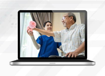 course preview image of healthcare worker helping patient lift a small weight