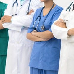 doctor nurse healthcare professionals in uniform
