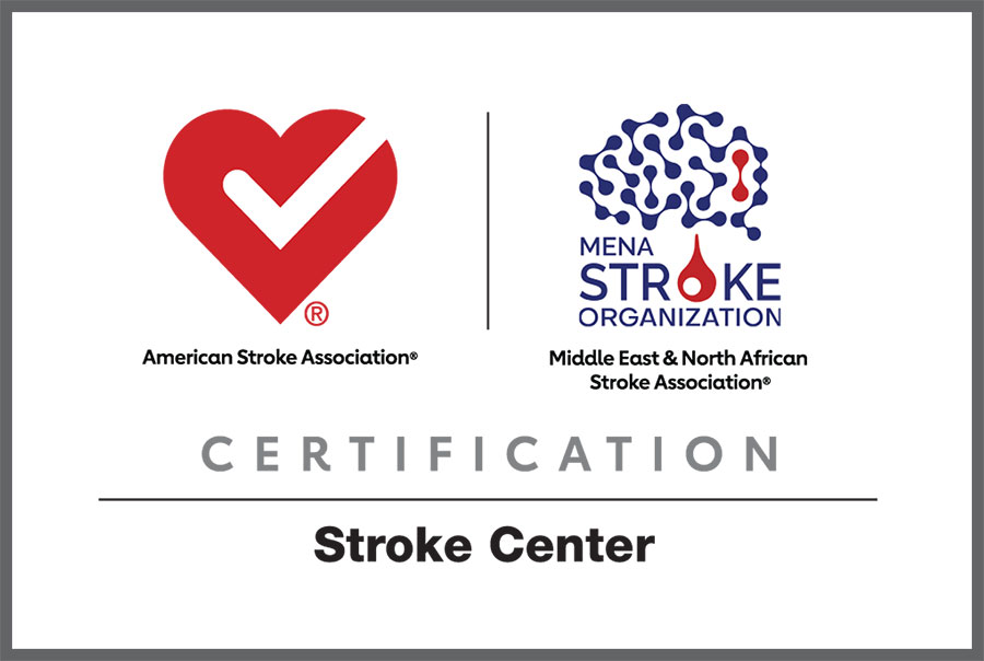American Stroke Association | Middle East & North African Stroke Association | Stroke Center Certification logos
