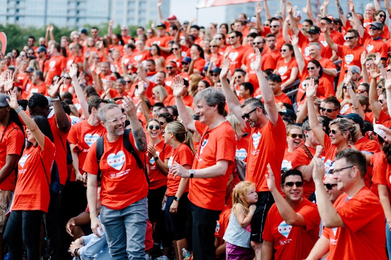 Walgreens employees and supporters at the Heart Walk in Chicago, 2019