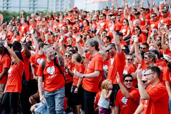 Walgreens employees and supporters at the Heart Walk in Chicago, 2019