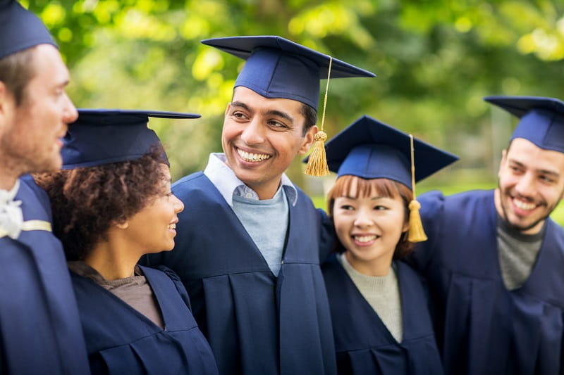 Excited College Students