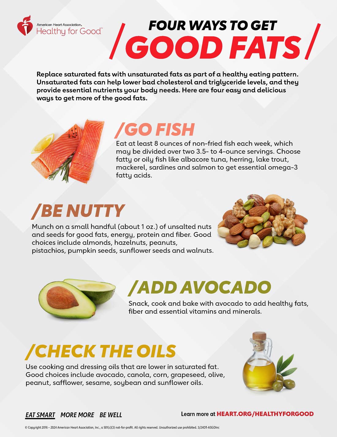 4 Ways to Get Good Fats Infographic American Heart Association
