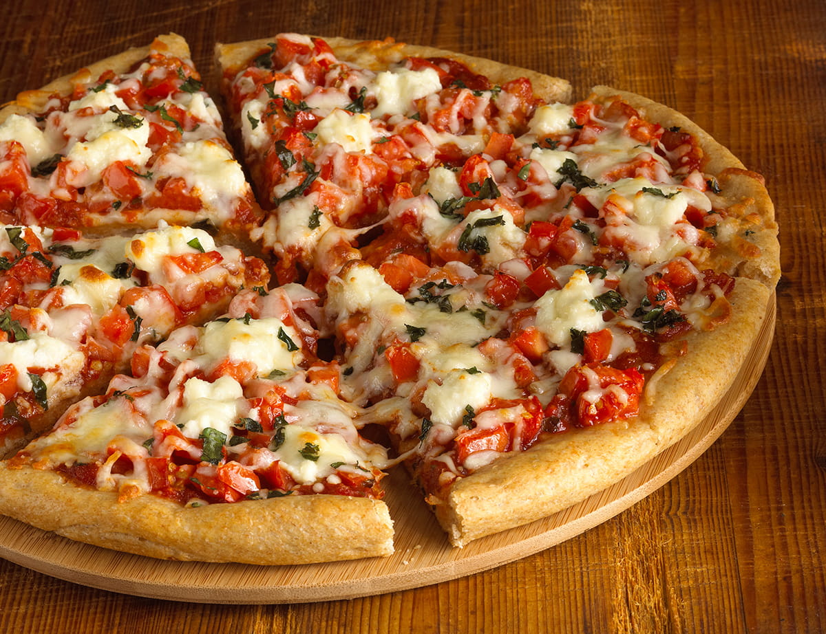 classic margherita pizza with