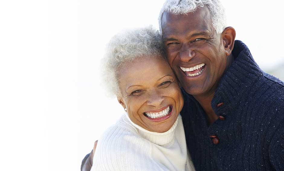 smiling male female african american couple
