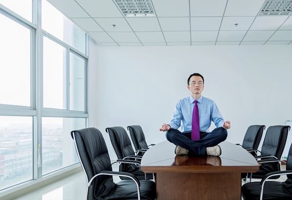 man meditating