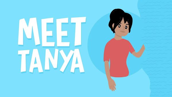 Meet Tanya cartoon image of woman
