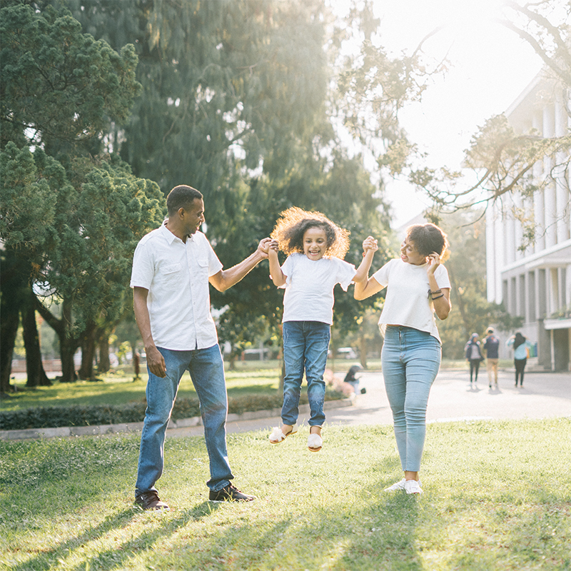 family fitness in the park