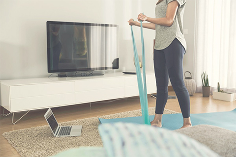 working out at home