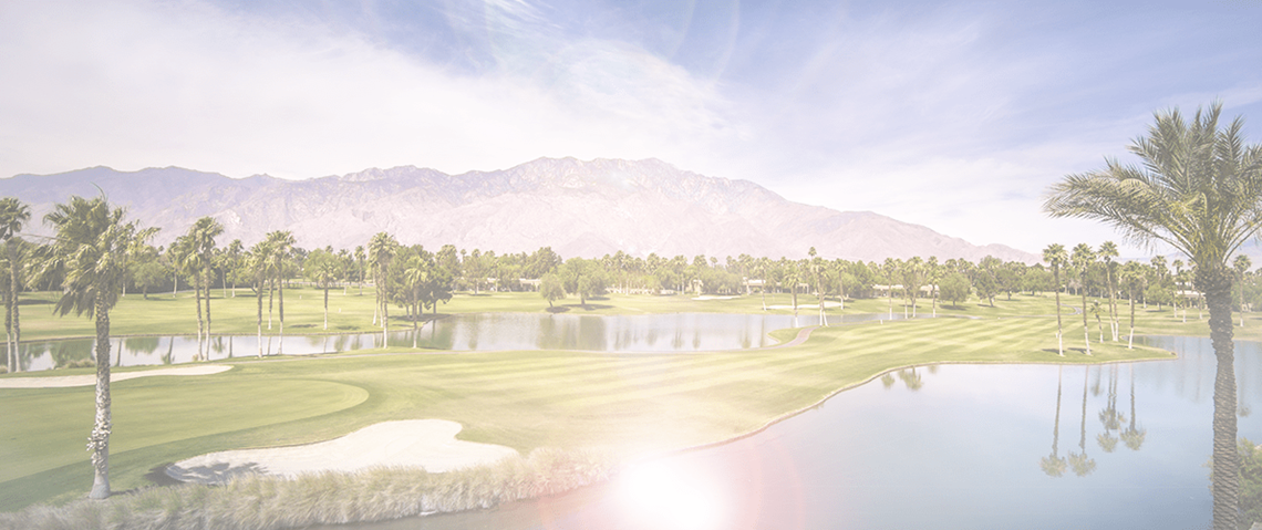Coachella Valley header Plam Springs golf course view