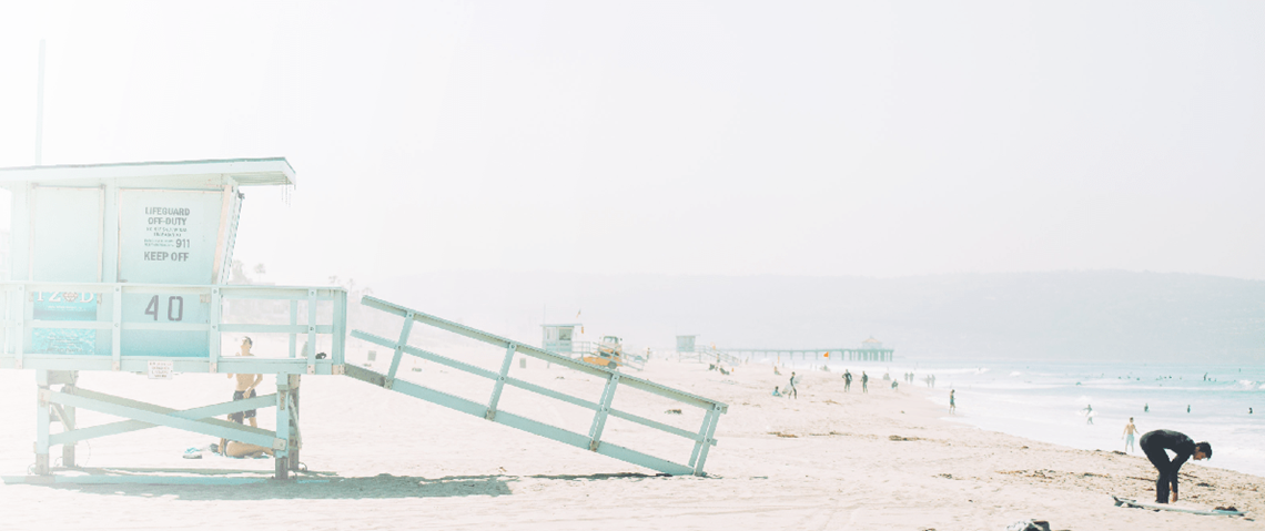 Manhattan Beach Los Angeles lifeguard tower