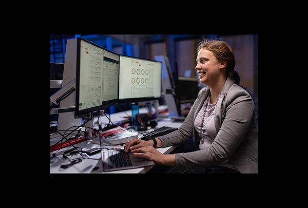 Woman working on computer