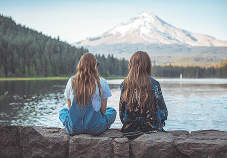 Spokane contact 2 two girls over looking a lake