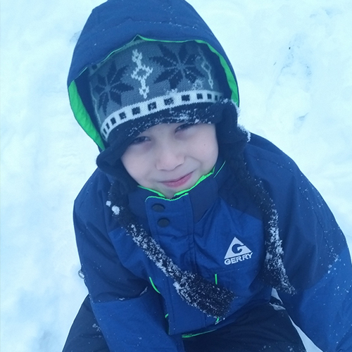 Alaska - Otto Xavier Olson in the snow Otto Xavier Olson in the snow