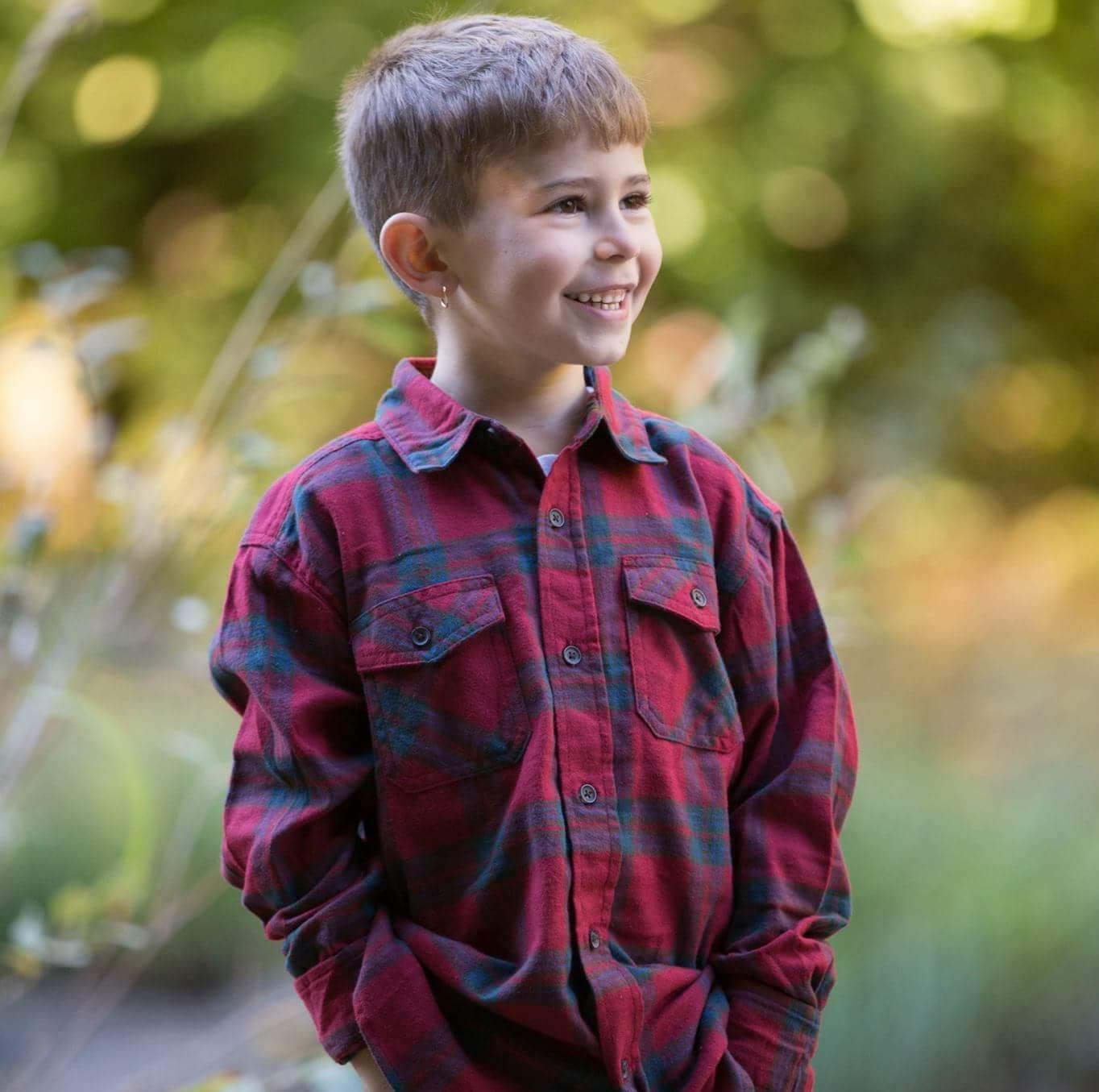 Young boy smiling