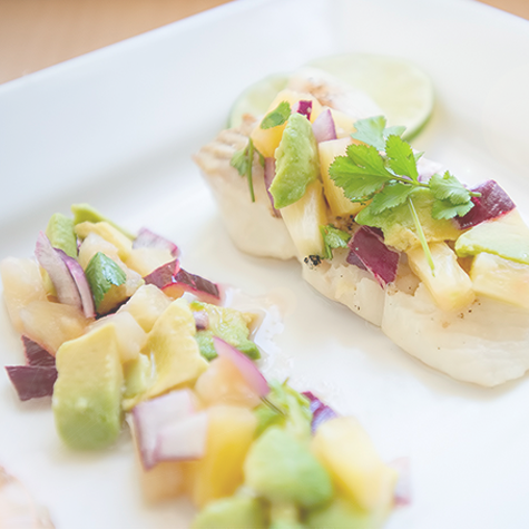 white fish recipe on a dish