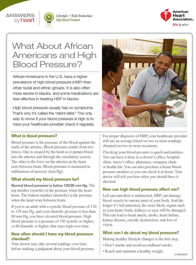 African Americans and HBP