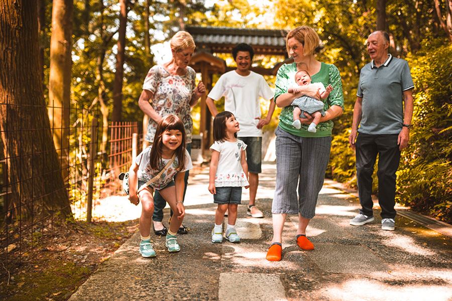 a family at the park
