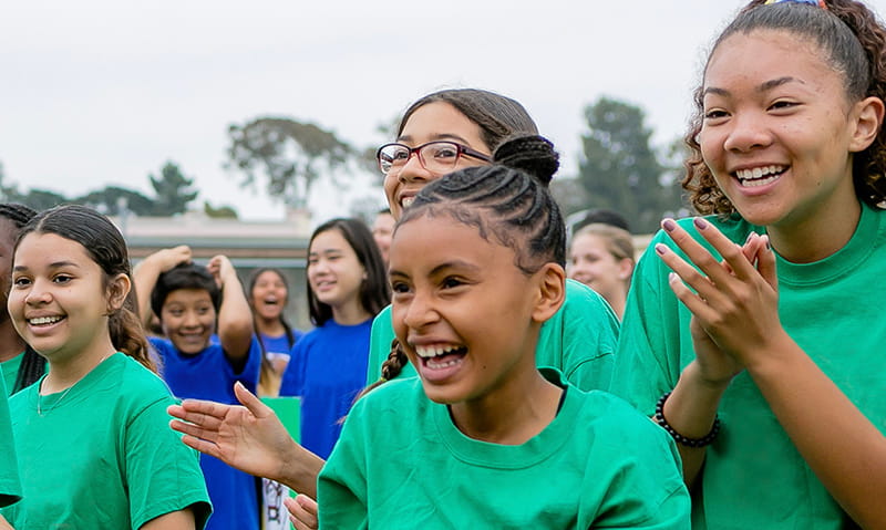 kids laughing at American Heart Challenge event kids laughing at American Heart Challenge event