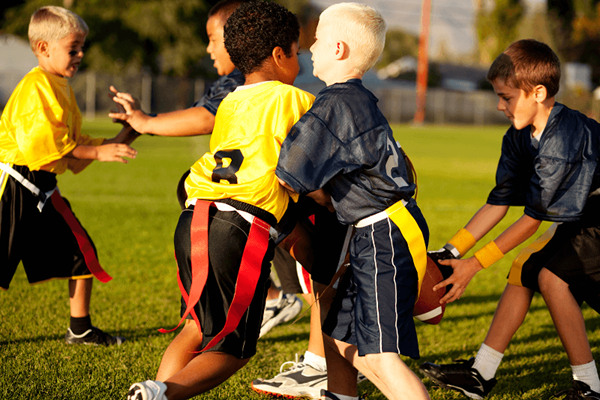 Virtual Experience Flag Football Kids Playing Flag Football