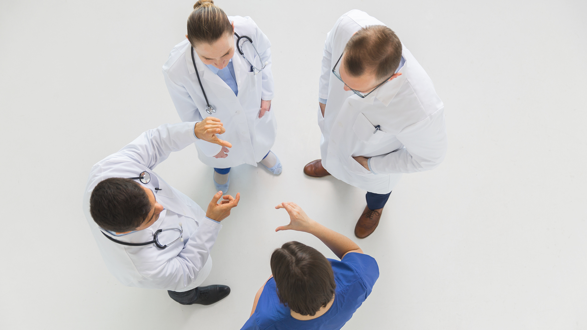 Overhead Group of Doctors