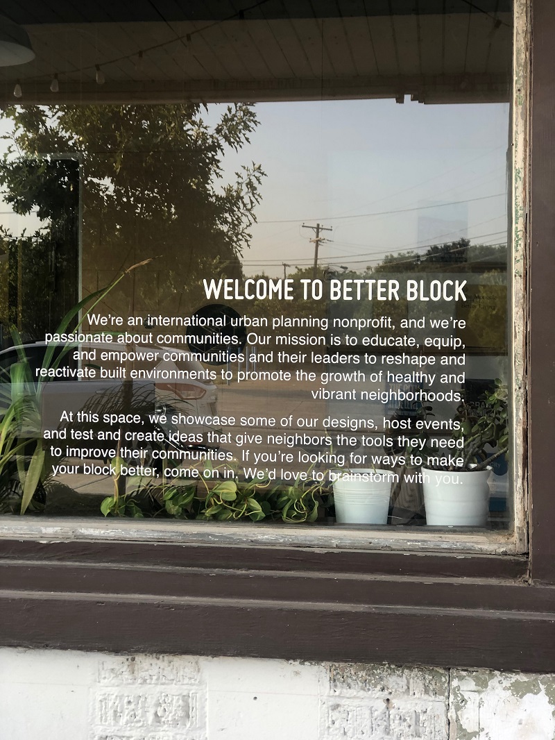 Sign on a store window